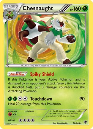Chesnaught (14/146) - XY Base Set Reverse Holofoil