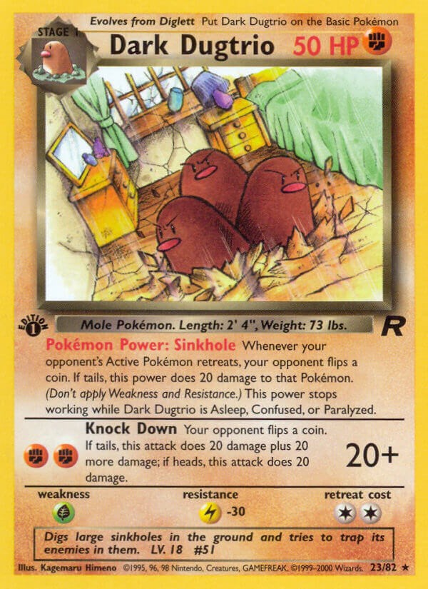Dark Dugtrio (23) - 23/82 - (Team Rocket)