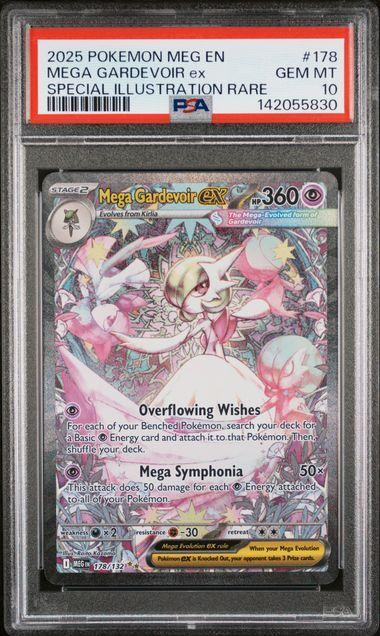 2025 POKEMON MEG EN-MEGA EVOLUTION #178 MEGA GARDEVOIR ex SPECIAL ILLUSTRATION RARE PSA 10