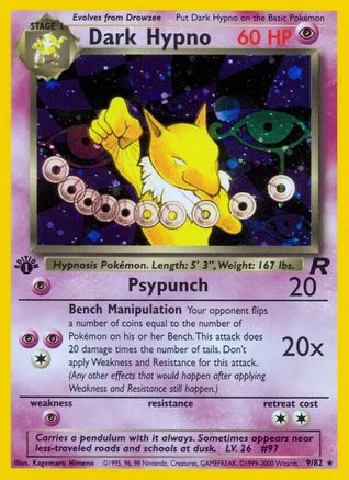 Dark Hypno (9/82) - Team Rocket 1st Edition Holofoil