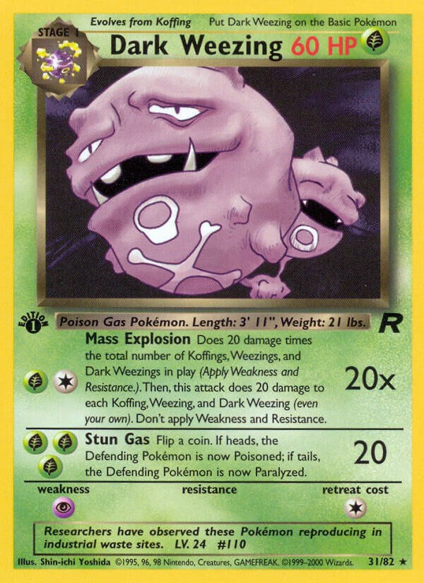 Dark Weezing (31) - 31/82 - (Team Rocket)