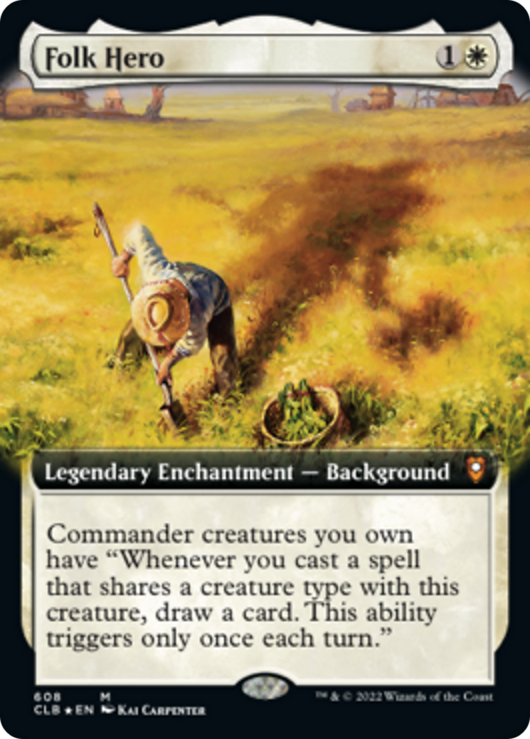 Folk Hero (CLB-608) - Commander Legends: Battle for Baldur's Gate: (Extended Art) Foil