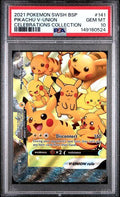 2021 POKEMON SWSH BLACK STAR PROMO 141 PIKACHU V-UNION CELEBRATIONS COLLECTION PSA 10