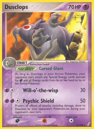 Dusclops (17/100) - Crystal Guardians Reverse Holofoil