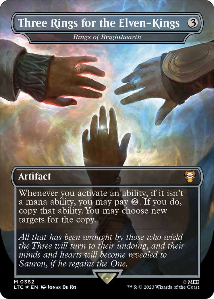 Rings of Brighthearth (LTC-382) - Tales of Middle-earth Commander / Three Rings for the Elven-Kings (Borderless) Foil