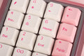 Varmilo Sword 2-16 Sakura White LED Numpad Dye Sub PBT Aluminum EC Mechanical Keyboard