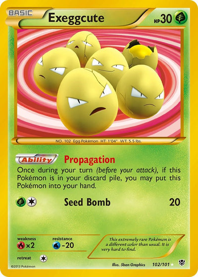 Exeggcute (102 Secret Rare) - 102/101 - (Plasma Blast)