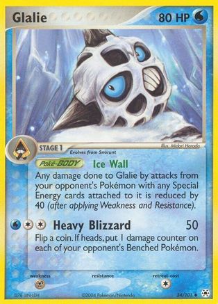Glalie (34/101) - Hidden Legends Reverse Holofoil