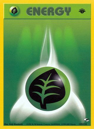 Grass Energy (129/132) - Gym Heroes 1st Edition