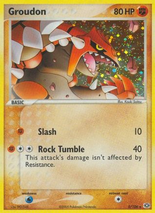 Groudon (5/106) - Emerald Holofoil