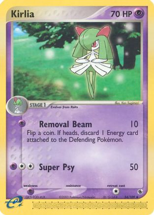 Kirlia (34/109) - Ruby and Sapphire Reverse Holofoil