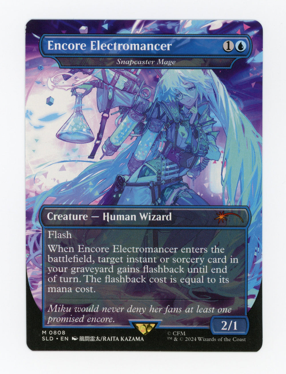 Encore Electromancer - Snapcaster Mage — Borderless|Hatsune Miku: Sakura Superstar — ID 17351