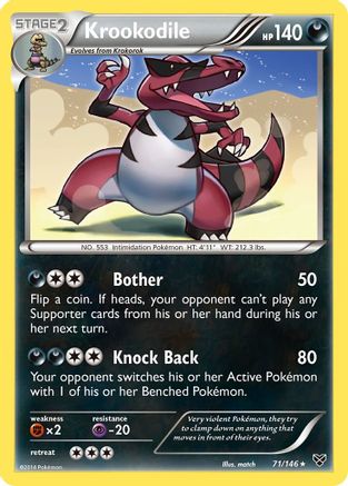 Krookodile (71/146) - XY Base Set Reverse Holofoil