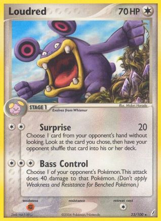 Loudred (23/100) - Crystal Guardians Reverse Holofoil