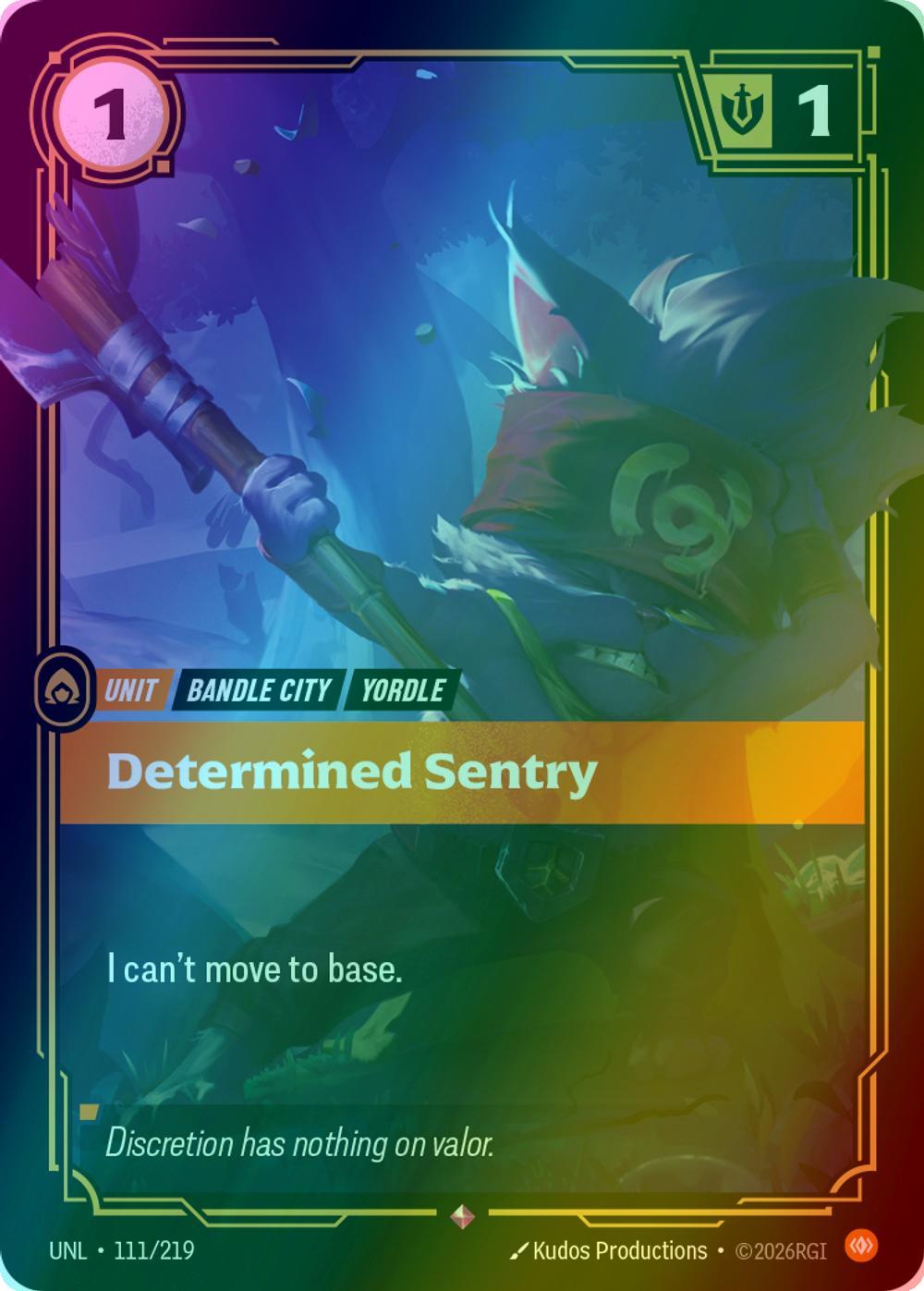 Determined Sentry - 111/219 [Unleashed] [Foil]