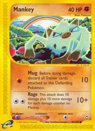 Mankey (92/147) - Aquapolis