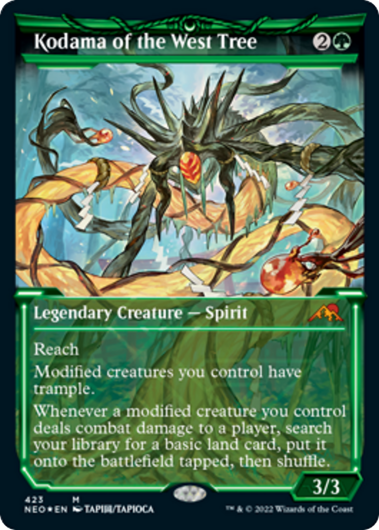 Kodama of the West Tree (NEO-423) - Kamigawa: Neon Dynasty: (Showcase) Etched Foil