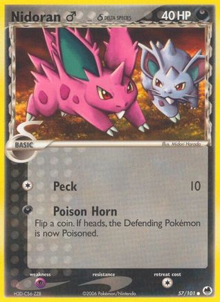 Nidoran M (Delta Species) (57/101) - Dragon Frontiers Reverse Holofoil