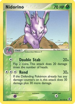 Nidorino (41/112) - FireRed & LeafGreen Reverse Holofoil