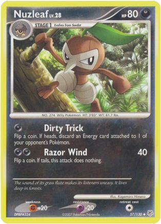 Nuzleaf (57/130) - Diamond and Pearl