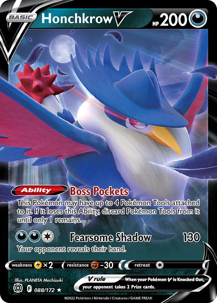 Honchkrow V 88 172 Brilliant Stars Holofoil