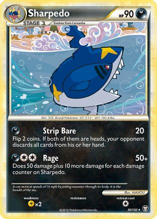 Sharpedo (30/102) - Triumphant Reverse Holofoil