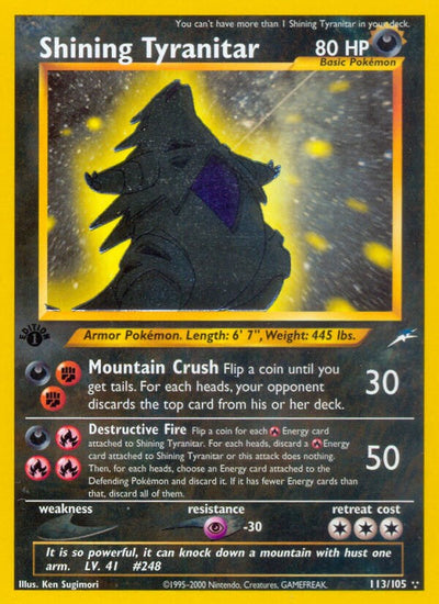 Shining Tyranitar - 113/105 - (Neo Destiny)