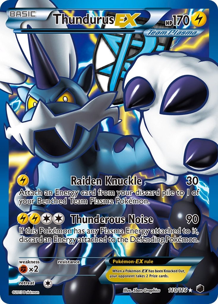 Thundurus EX (Team Plasma) (110 Full Art) - 110/116 - (Plasma Freeze)