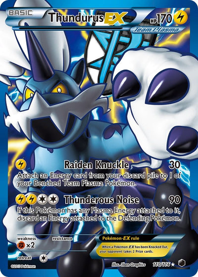 Thundurus EX (Team Plasma) (110 Full Art) - 110/116 - (Plasma Freeze)
