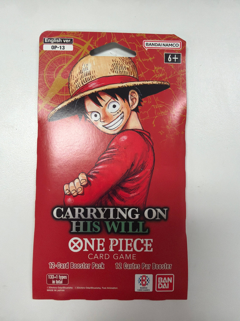 One Piece Carrying On His Will Sleeved Booster Pack