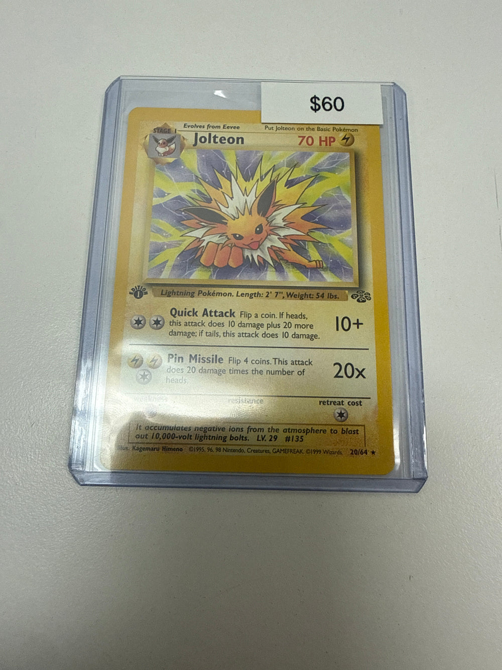 Pokemon 1st Ed Jolteon Non-Holo #20/64