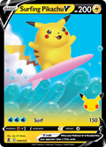 Surfing Pikachu V 8 25 Celebrations Holofoil