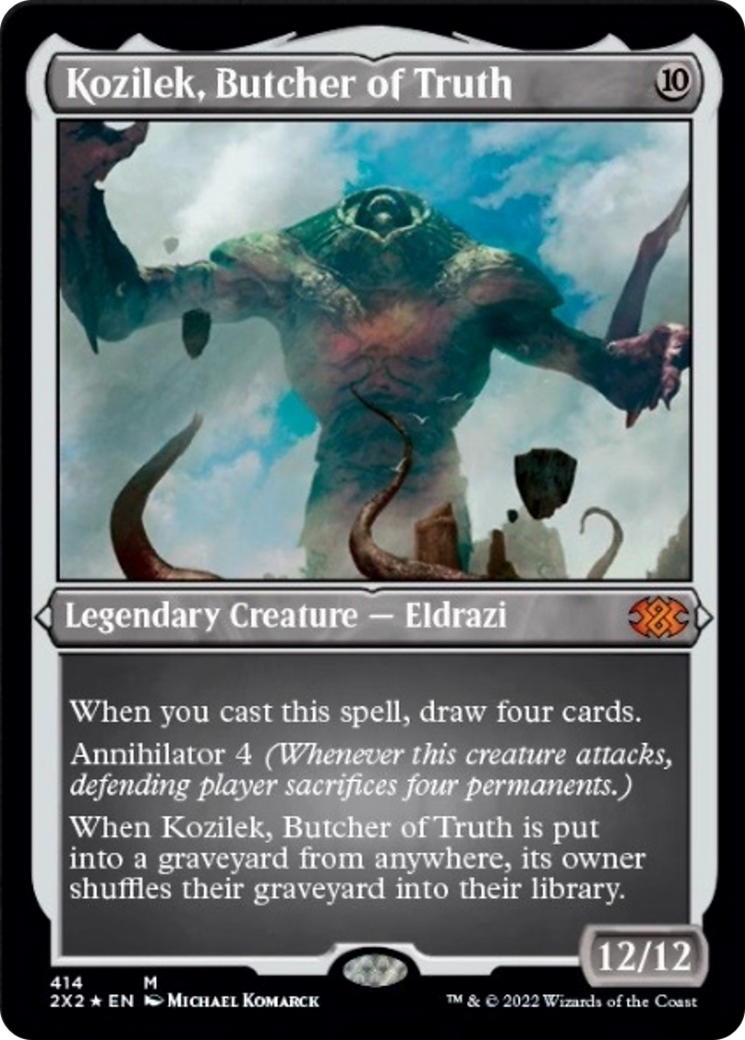 Kozilek, Butcher of Truth (2X2-414) - Double Masters 2022 Etched Foil