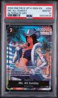 2026 ONE PIECE OP14-EB04-THE AZURE SEA'S SEVEN 084 MS. ALL SUNDAY ALTERNATE ART PSA 10