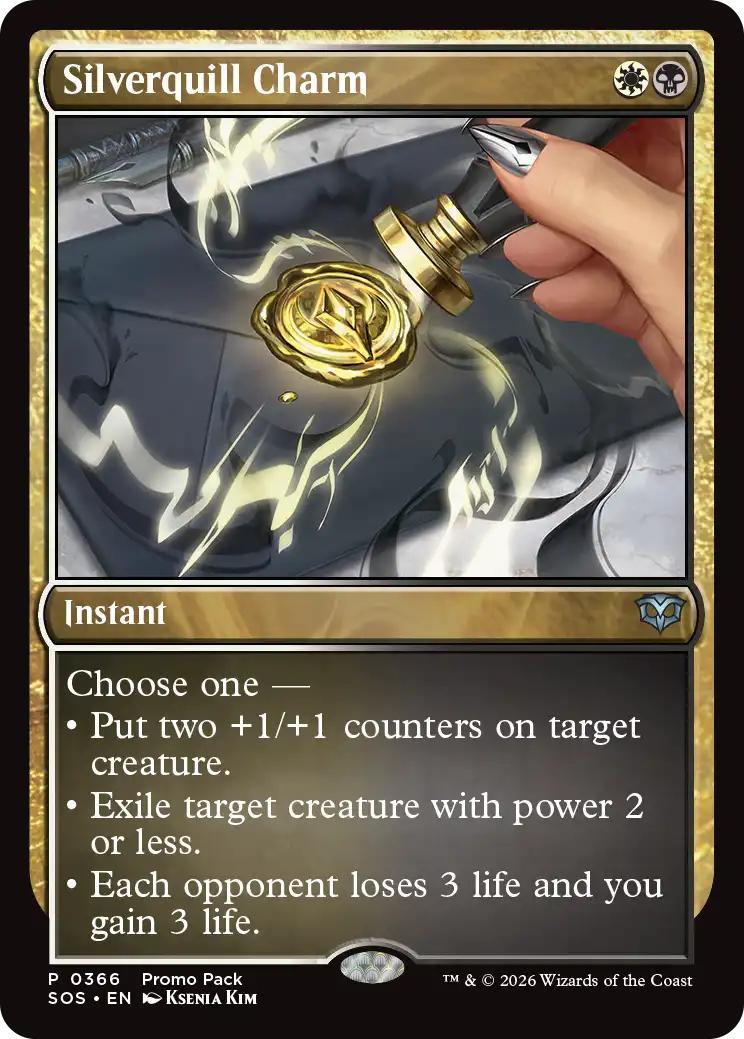 Silverquill Charm [366] [Dark Frame Promo Pack] [Secrets of Strixhaven] [Non-Foil]