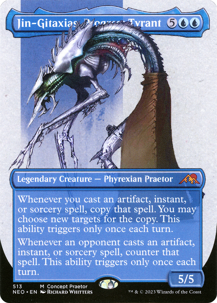 Jin-Gitaxias, Progress Tyrant (ONE-513) - Kamigawa: Neon Dynasty (Borderless) Foil