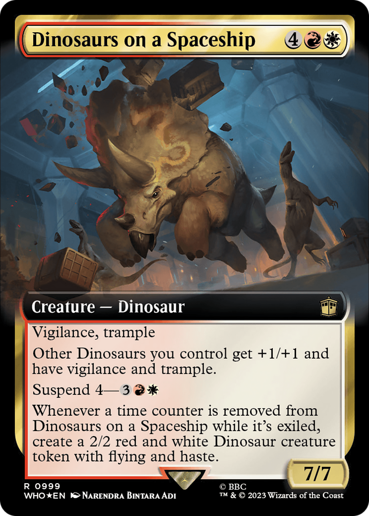Dinosaurs on a Spaceship (WHO-999) - Doctor Who: (Extended Art) Foil