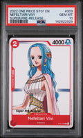 2022 ONE PIECE STARTER DECK ST01-STRAW HAT CREW 009 NEFELTARI VIVI SUPER PRE-RELEASE PSA 10