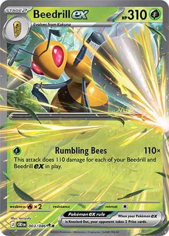 Beedrill ex - 003/086 - Double Rare [me04-003] [Ultra]