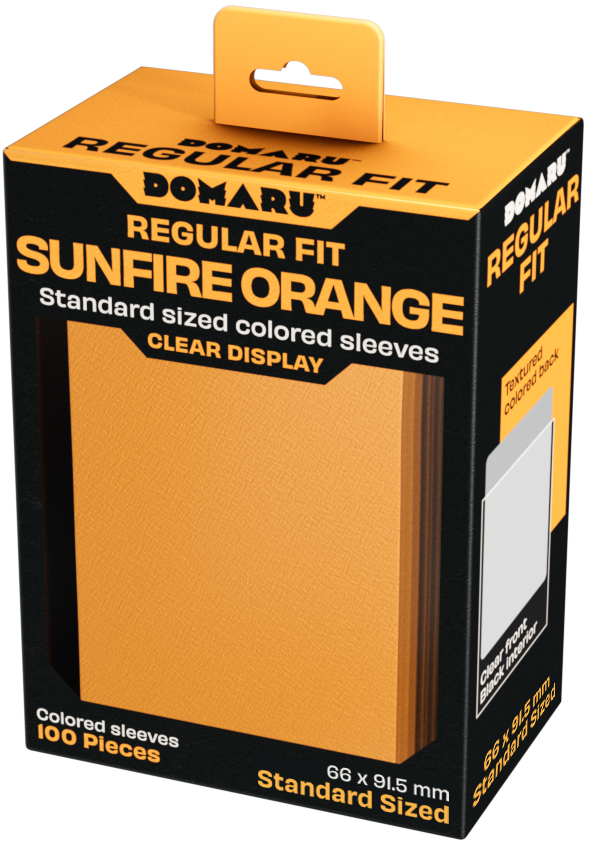 Gatherer's Tavern DOMARU Regular Fit Sleeves - Standard Size - 100ct - Sunfire Orange