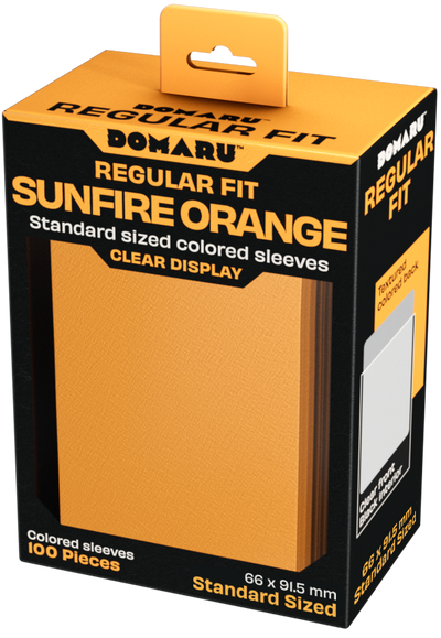 Gatherer's Tavern DOMARU Regular Fit Sleeves - Standard Size - 100ct - Sunfire Orange