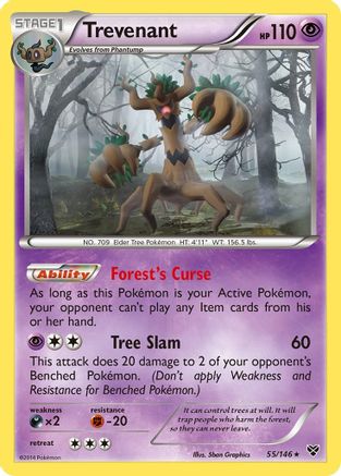 Trevenant (55/146) - XY Base Set Reverse Holofoil