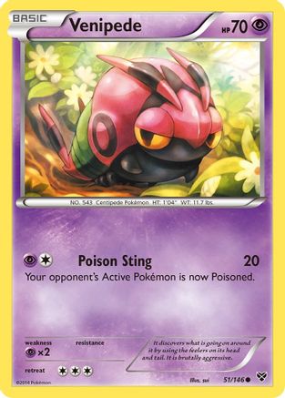 Venipede (51/146) - XY Base Set Reverse Holofoil
