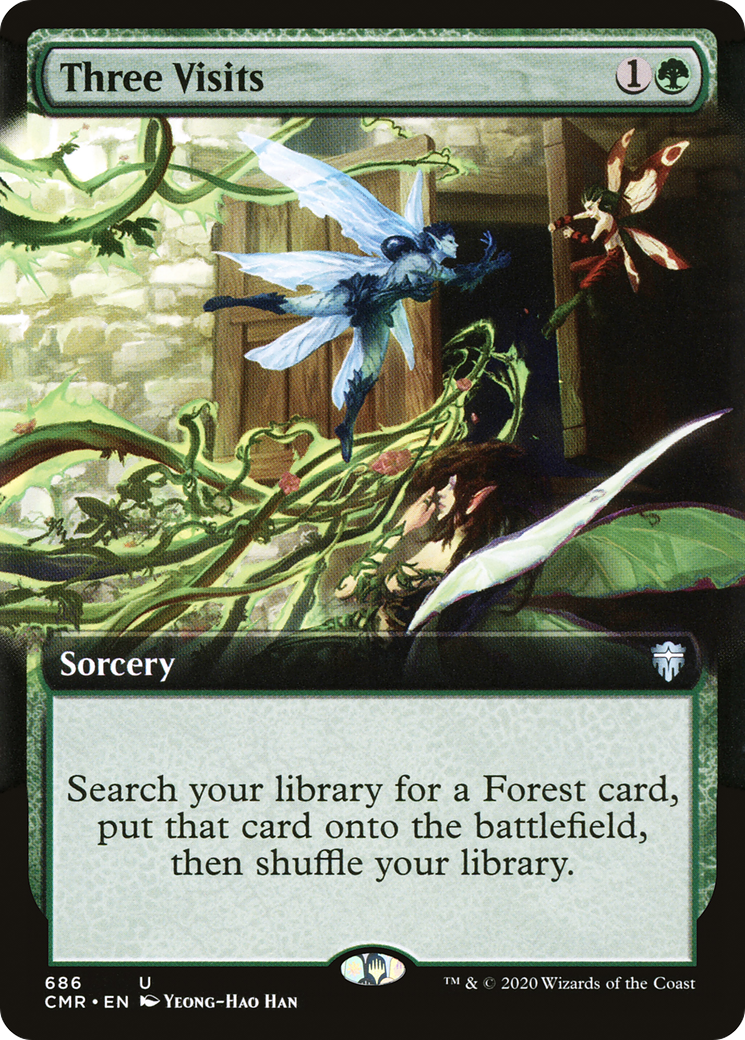 Three Visits (CMR-686) - Commander Legends: (Extended Art) Foil