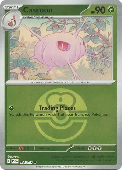 Cascoon - Love Ball - 014/217 - Common [me025-014] [Reverse Holo]