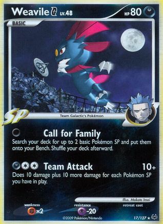 Weavile G (17/127) - Platinum Holofoil