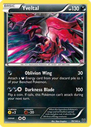Yveltal (78/146) - XY Base Set Reverse Holofoil