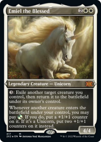 Emiel the Blessed (2X2-417) - Double Masters 2022 Etched Foil