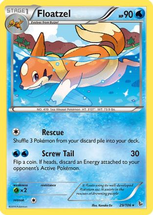 Floatzel (29/106) - XY  Flashfire Reverse Holofoil