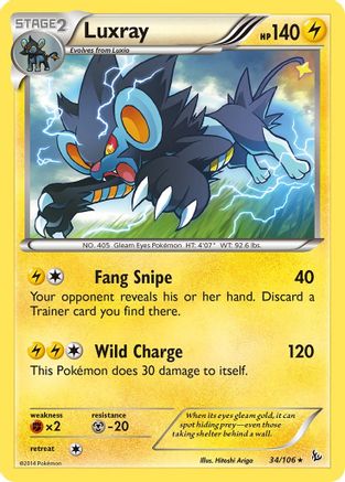 Luxray (34/106) - XY  Flashfire Reverse Holofoil